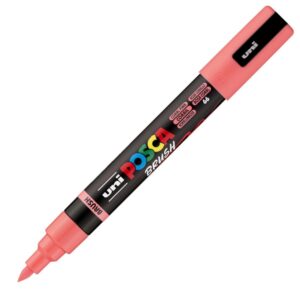 POSCA PC5BR — Marqueur peinture pointe brush corail