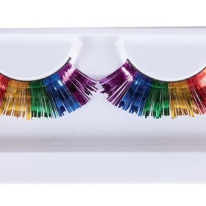 P'TIT CLOWN - Faux-Cils Auto-Adhésifs - Sans Colle - Facile à Mettre - Accessoire Maquillage Déguisement Carnaval, Cosplay, Halloween, Fêtes Costumées, Spectacle, Danse, Théâtre (Arc-en-ciel)