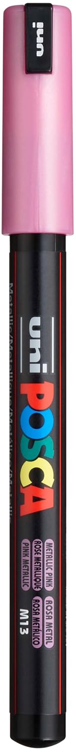 uni-ball 181789 - Marqueur POSCA à pointe calibrée, rose métallisé
