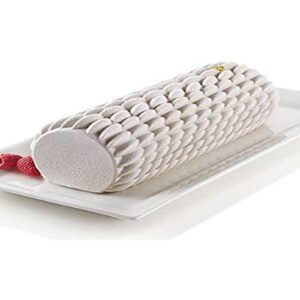 silikomart | Moule à gâteau en Silicone BÛCHE QUENELLE moderne, antiadhésif, Lot de 1 Moule à gâteau, Design 3D, 243 x 90 mm, h 77 mm, Volume 1,3 ml, Made in Italy