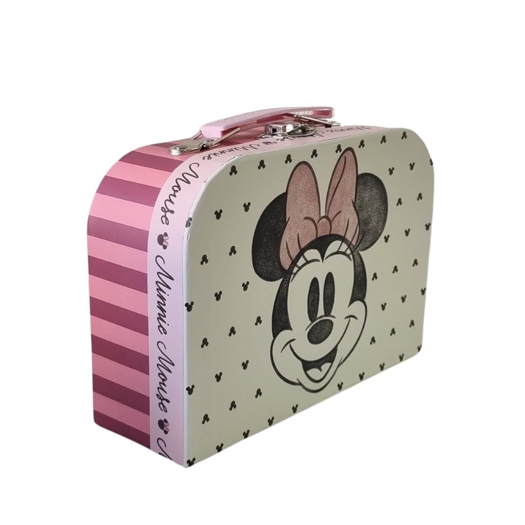 ARDITEX, Minnie Mouse Boite Rangement Enfant, Valisette en Carton avec Poignée, Mallette pour Enfants Idéale pour Ranger des Jouets, des Crayons, des Feutres et des Peintures, 9,5 x 7 x 15 cm