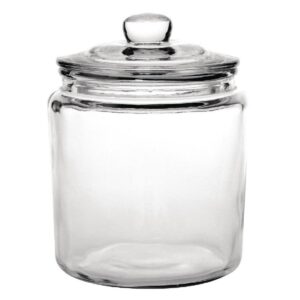 Olympia Biscotti Pot à biscuits avec couvercle 3,8 litres, verre transparent, taille : 252 (H) x 200 (Dia) mm, Style vintage, passe au lave-vaisselle, GG925