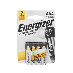 Energizer 90081 BH87-1 ENR POWER AAA/LR03 BP4 BR Pile Argenté, 38g