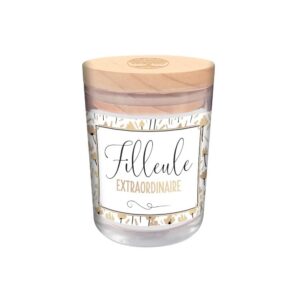 STC Dorés CD4290_44 STC, Bougie verre FILLEULE EXTRAORDINAIRE parfum cerise