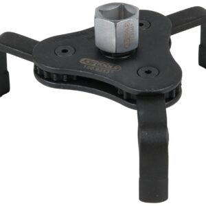 KS TOOLS - 150.9313 - Clé filtre à huile 3 bras - Clé araignée pour filtre à huile - diamètre 62-102mm