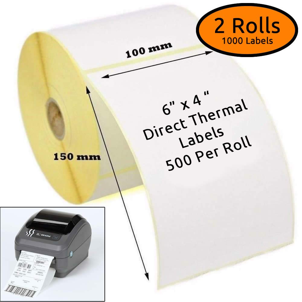 Rouleau de 500 étiquettes thermiques 100 x 150 mm – Image 2