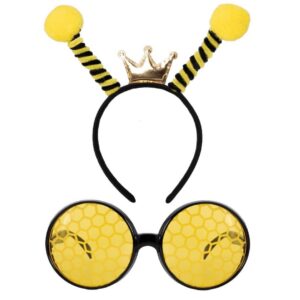 P'TIT CLOWN - Set de Déguisement Insecte - Adulte, Unisexe - Accessoire de Déguisement Carnaval, Halloween, Cosplay, Fête Costumée (Set abeille)