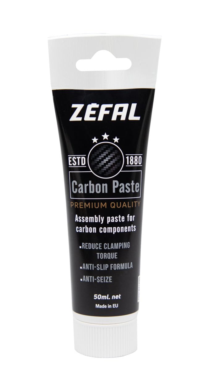 ZEFAL Carbon Paste - Pâte de Montage Anti-Grippage pour Composants en Carbone - Graisse Velo aux Microbillers pour Assembler - Fabriqué en France - 50 ml