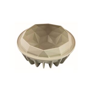 silikomart | Moule à gâteau en silicone Modern GEMMA, antiadhésif, Lot de 1 Moule à gâteau, Design 3D, Ø 180 h 90 mm, Volume 1590 ml, Made in Italy, Gris