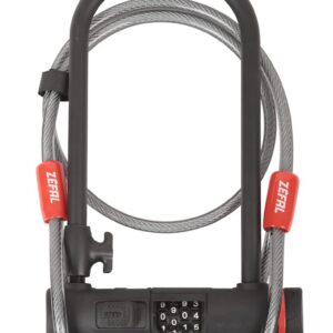 ZEFAL Antivol en U + Code + Cable de 120 cm Mixte Adulte, Noir, K-Traz U13