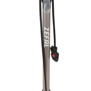 ZEFAL Profil Max FP20 - Pompe à pied vélo - Manomètre et Raccord Intuitif Z-Switch, Argent