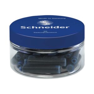 Schneider 6703 Cartouches d'encre (cartouches standard pour stylos, effaçables) bleu royal, 30 pièces