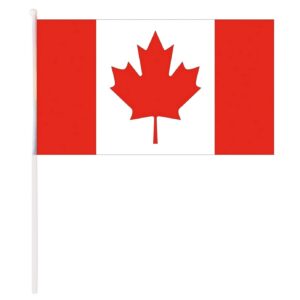 P'TIT CLOWN - 23454 - Drapeau Canada - 30x40 cm - Idéal pour les Décorations de Fête Nationale, Événements sportifs - Polyester - Rouge, Blanc