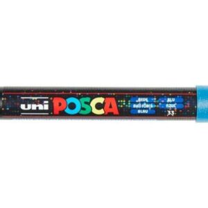 POSCA Lot de 6 Marqueurs PC3ML Pte conique fine en plastique Bleu Foncé Pailleté