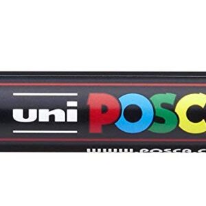 Uni Posca Marqueur peinture PC-3 M Peinture en Verre Stylo pointe ogive fine 0,9–1,3 mm kaki vert [Lot de 3]