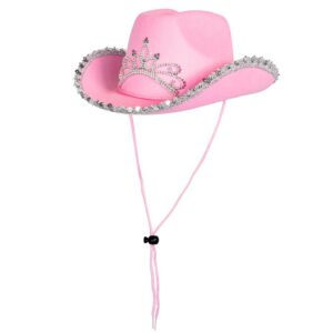 Boland 04104 - Chapeau pour enfants Glimmer avec diadème, bandeau argenté, cordon pour chapeau, Carnaval, Halloween, Fête à thème