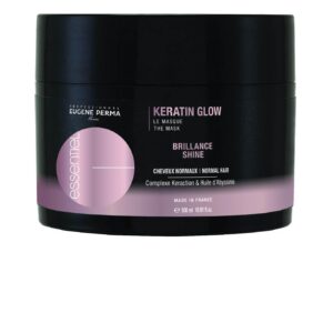 Eugène Perma Professionnel - Masque Keratin Glow ESSENTIEL - Répare et fait briller les cheveux - Tous types de cheveux - Pot 500 ml