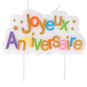 P'TIT CLOWN - 23964 - Bougie Joyeux Anniversaire - multicolore