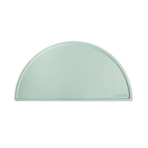 Mushie Set de Table pour Assiette | Silicone et Antidérapante | sans BPA | Accessoires pour Bébé, Jeunes Enfants Garçons et Filles | Matériel Durable & de Haute Qualité | Cambridge Blue