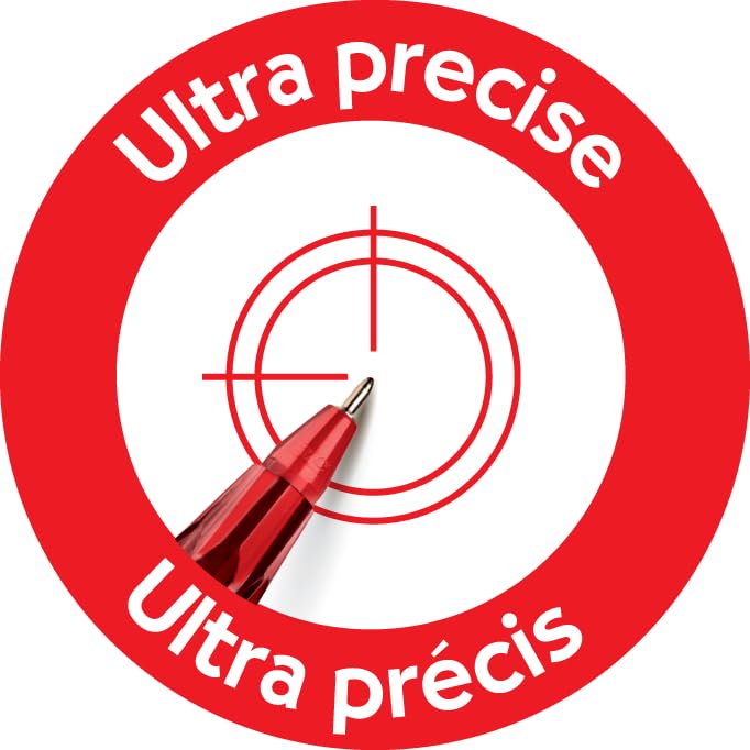 BIC Cristal Exact — Stylos-bille pointe fine 0,7 mm rouge x20 – Image 4