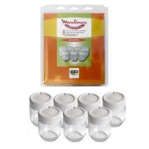 Lot De 7 Pots Yaourtiere Moulinex Pour Pieces Preparation Culinaire Petit Electromenager Moulinex