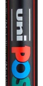 POSCA uni-ball 181782 - Marqueur POSCA à pointe calibrée, argenté