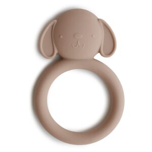 Mushie Anneau de Dentition Design Chien en Silicone Sans BPA | Accessoires pour Bébé, Jeunes Enfants Garçons et Filles | Matériel Durable & de Haute Qualité | Dog Design