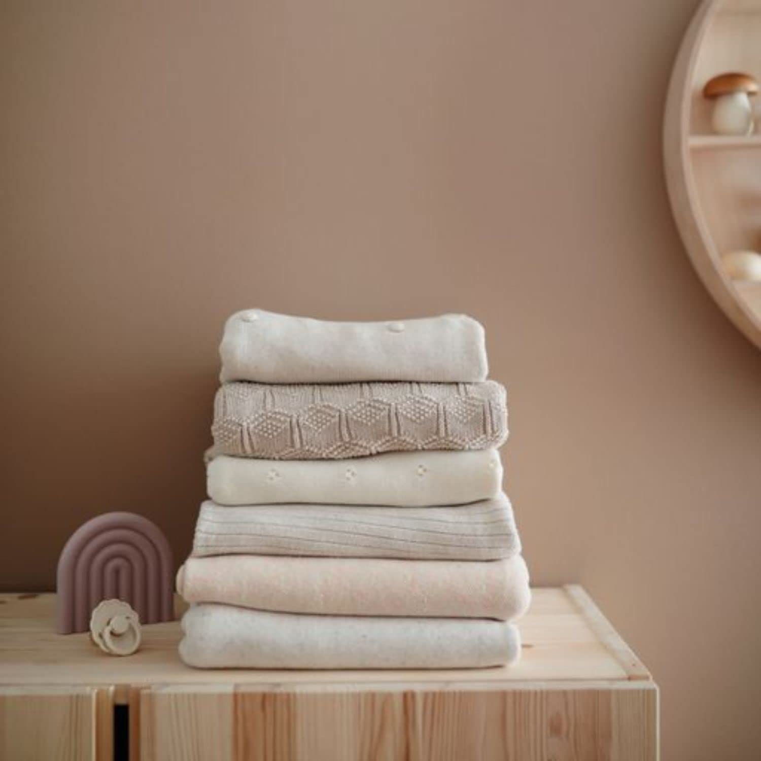 MUSHIE — Couverture tricotée bébé 80 x 100 cm coton bio – Image 5