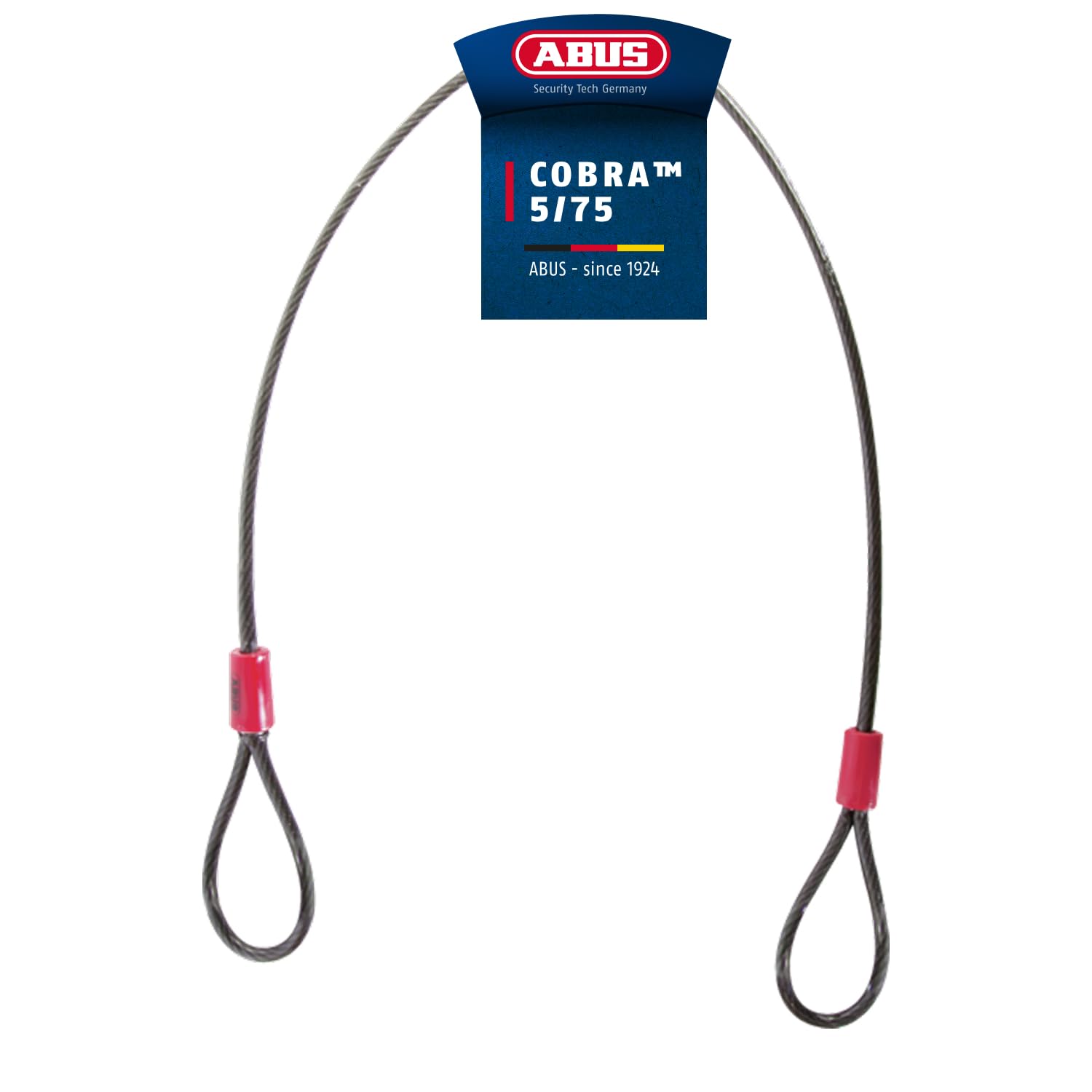 ABUS Cobra 5/75 — Câble antivol en acier gainé 75 cm 5 mm