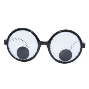 P'TIT CLOWN - Lunettes Drôles - Humour - Nez et Moustache, Doigt d'honneur, Gros Yeux Mobiles - Adulte - Unisexe - Déguisement Carnaval, Halloween, Fête Costumée (Lunettes gros yeux mobiles)