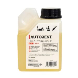 Autobest Huile hydraulique pour cric - Huile Presse hydraulique - Huile grues d'atelier - HV22 - Bidon 0.5 L