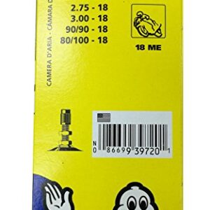 CHAMBRE A AIR 18''  2.75-18 , 3.00-18 , 90/90-18 MICHELIN 18ME VALVE TR4
