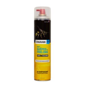 Aérosol insectiside à effet choc foudroyant Digrain produit Anti-Guêpes et Frelons (750 ml)