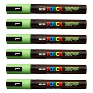 POSCA Uni-Ball PC-5M Lot de 12 feuilles Vert pomme