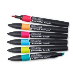 Winsor & Newton Promarker Brush Set de 6 Tons moyens