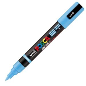 POSCA PC5BR — Marqueur pinceau bleu clair
