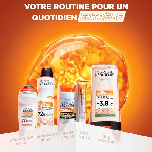 L'Oréal Men Expert Hydra Energetic Déodorant Spray Anti-Transpirant Extreme Sport - Lot de 6 x 150ml – Image 6