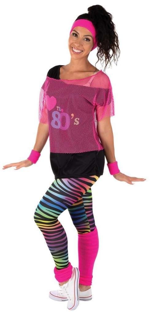 P'TIT CLOWN - 22666 - T-Shirt Résille - Adulte - Couleur Fluo - Taille Unique - Accessoire Déguisement Carnaval, Fête à Thème - Fantaisie - Costume Années 80 - Disco - Danse