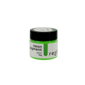 Reslin Poudre de Pigment Néon Orange - 10 Grammes, Pigments Minéraux pour Couleurs Vives et Créatives (Néon Vert)