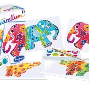 Alternative view of SENTOSPHÈRE Aquarellum Mini — Kit peinture Éléphants 4 planches