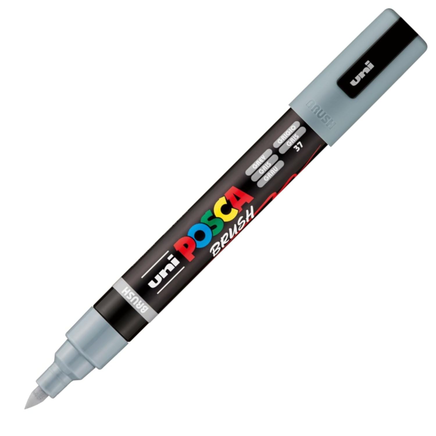 POSCA PC5BR — Marqueur pinceau moyen gris