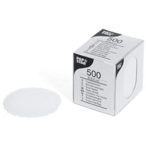 PAPSTAR Napperon rond blanc diamètre 8,5 cm