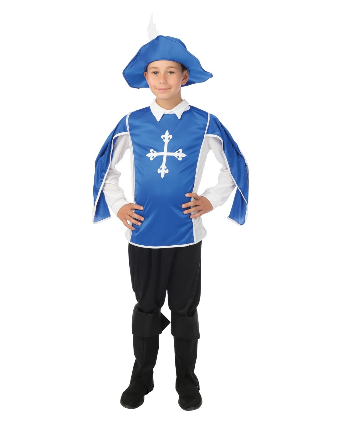 P'TIT CLOWN - Costume Mousquetaire Enfant - Déguisement parfait pour Carnaval, Fêtes Costumées et Évènements à Thème (7-9 ans)