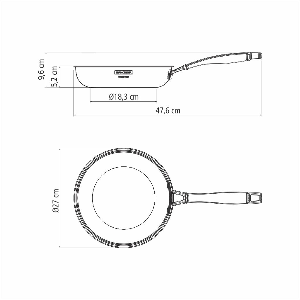 TRAMONTINA Grano — Poêle inox triply Ø 26 cm 2,2 L – Image 5