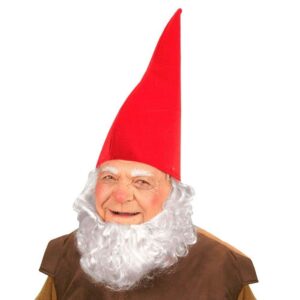 Widmann 9506R - Bonnet de GNOME Adulte pour Homme, Elfe, Père Noël, Gobelins, Carnaval, Fêtes à thème, Taille Unique, Couleur Rouge
