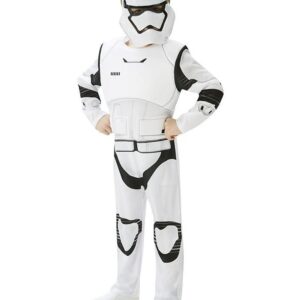 Lucas Rubies - Star Wars Officiel - Costume de Storm Trooper - Déguisement Enfant -Taille 11-13 Ans - Combinaison avec Armure Rembourrée et Masque - Parfait pour Jeunes Recrues Impériales Carnaval