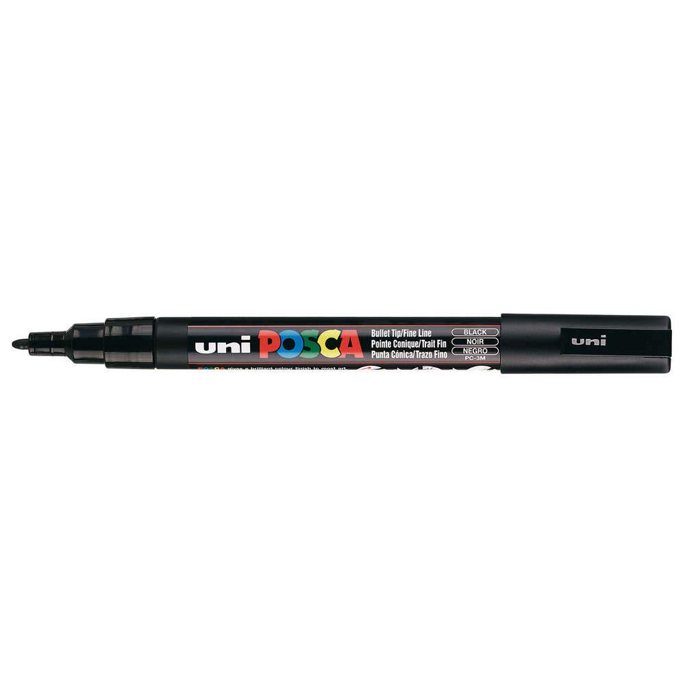 UNI-BALL Marqueur Pte conique fine POSCA PC3M 0,9-1,3mm Noir