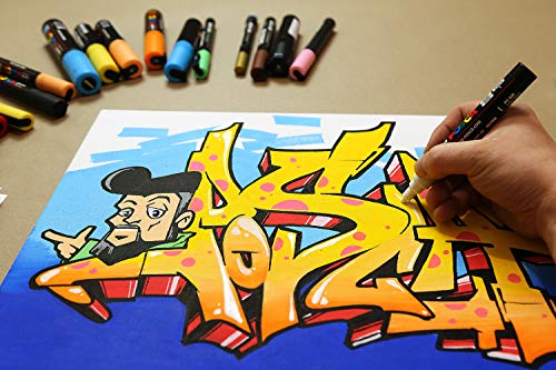 UNI-BALL POSCA — Marqueur pointe ogive fine 0,9-1,3 mm abricot – Image 2