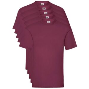 Fruit of the Loom Valueweight 5 Pack, T-Shirt Homme, Rouge (Burgundy 41), XX-Large (Taille Fabricant: 2 X-L)