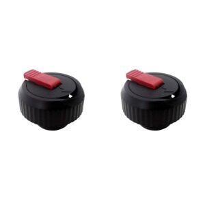 EMSA 9618041600 Bouchon de rechange pour bouteille isotherme Senator 0,35-1,0 l, noir (lot de 2)